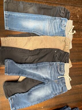 Cat & Jack Kids Jeans and Pull-On Pants - Blue, Black, Tan lot of 5